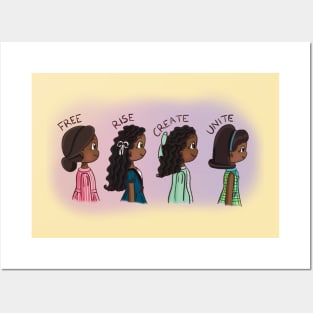 Black History Month Historical Girls Posters and Art